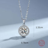 925 Silver Moissanite Necklace Iced Bling Wedding Anniversary Jewelry Gift