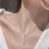 925 Silver Star Choker Drop Necklaces Wedding Party Birthday Jewelry Gift