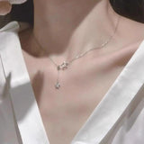 925 Silver Star Choker Drop Necklaces Wedding Party Birthday Jewelry Gift