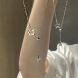 925 Silver Star Choker Drop Necklaces Wedding Party Birthday Jewelry Gift