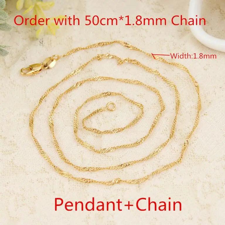 Golden Plated CZ Pagoda Necklace Jewelry For Women