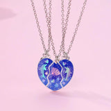 Retro Heart Dolphin Shell Pendant Necklace For Women