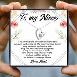Crystal Heart Pendant Necklace - Wishing Card Chain Necklace