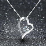 Heart Crystal Necklace for Women Christmas Birthday Gift
