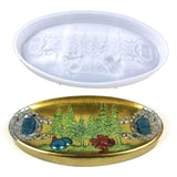 Christmas Resin Tray Molds Bowknot Bell Tree Silicone Mold
