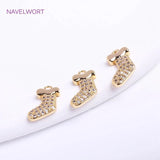 14K Plated Sock Pendants for DIY Jewelry Making