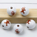 10/20/30Pcs 15MM Wooden Beads DIY Custom Christmas Decoration