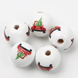 10/20/30Pcs 15MM Wooden Beads DIY Custom Christmas Decoration