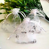 100pcs Butterfly Organza Jewelry Bags Drawstring Pouch Gift Bags Christmas Packa