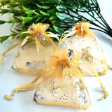 100pcs Butterfly Organza Jewelry Bags Drawstring Pouch Gift Bags Christmas Packa