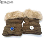 Winter Fingerless Gloves 005 with 18mm Snap Button Charms Jewelry