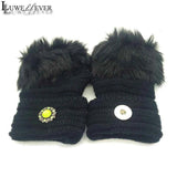 Winter Fingerless Gloves 005 with 18mm Snap Button Charms Jewelry