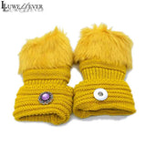 Winter Fingerless Gloves 005 with 18mm Snap Button Charms Jewelry