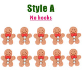 Gingerbread Man Charms Resin Pendants for DIY Jewelry