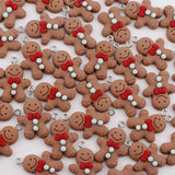 Gingerbread Man Charms Resin Pendants for DIY Jewelry