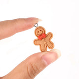 Gingerbread Man Charms Resin Pendants for DIY Jewelry