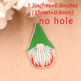 Set of 10 35mm Top Gnome Christmas Hair Clip Clear Acrylic Accessories