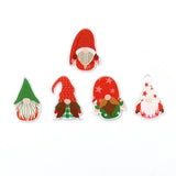 Set of 10 35mm Top Gnome Christmas Hair Clip Clear Acrylic Accessories