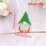 Set of 10 35mm Top Gnome Christmas Hair Clip Clear Acrylic Accessories