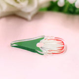 Set of 10 35mm Top Gnome Christmas Hair Clip Clear Acrylic Accessories