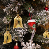 50pcs Foil Jewelry Drawstring Silver Bags Christmas Wedding Party Pouches
