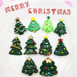 20Pcs Resin Xmas Tree Charm Connectors for DIY Phone Case Ornament
