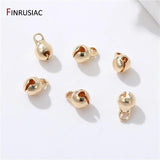 14K Plated Brass Jingle Bells Dangle Charms For Christmas DIY Crafts