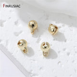 14K Plated Brass Jingle Bells Dangle Charms For Christmas DIY Crafts