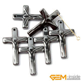 5 Pcs Hematite Pendants Assorted Shapes DIY Necklace Jewelry Bead