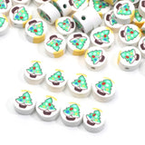 20pcs Christmas Tree Spacer Beads Polymer Clay Round Beads for Jewelry Making
