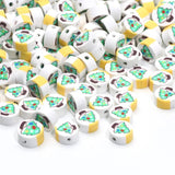 20pcs Christmas Tree Spacer Beads Polymer Clay Round Beads for Jewelry Making