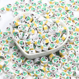 20pcs Christmas Tree Spacer Beads Polymer Clay Round Beads for Jewelry Making