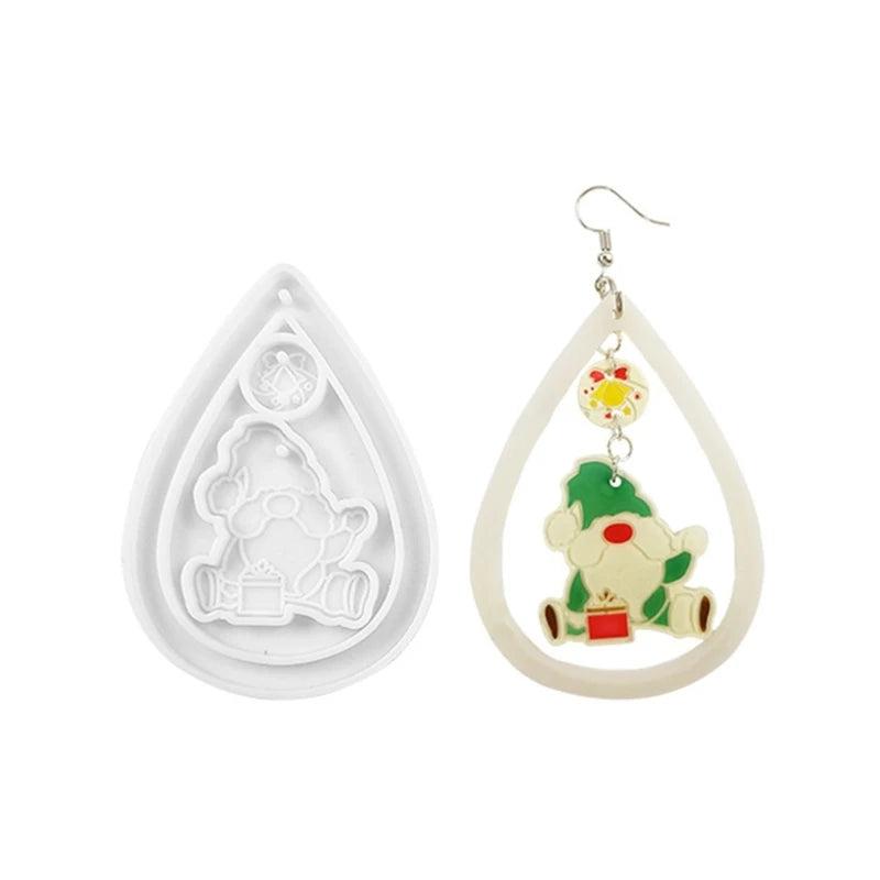 Resin Molds for DIY Earrings - Christmas Eardrops Silicone Mould