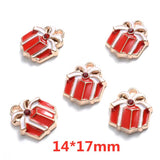 10pcs Christmas Pendant Charms, Hat Tree Bear Snowmen DIY Jewelry Making