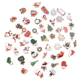 10pcs Christmas Pendant Charms, Hat Tree Bear Snowmen DIY Jewelry Making