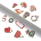 10pcs Christmas Pendant Charms, Hat Tree Bear Snowmen DIY Jewelry Making