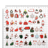 10pcs Christmas Pendant Charms, Hat Tree Bear Snowmen DIY Jewelry Making