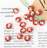 Christmas Snowman Clay Beads for Jewelry Making