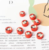 Christmas Snowman Clay Beads for Jewelry Making