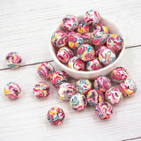 Chenkai 10PCS 15mm Xmas Beads Teething BPA DIY Sensory Chewing Toy