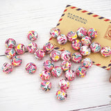 Chenkai 10PCS 15mm Xmas Beads Teething BPA DIY Sensory Chewing Toy