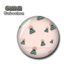 Xmas Tree Snowflake Glass Cabochon Photo 10-40mm