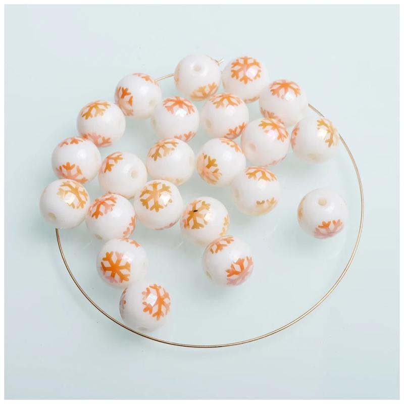 10mm Round Glass Beads for Christmas Tree Ornaments