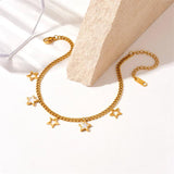 316 Stainless Steel Star Mirror Pendant Bracelet Women Girls Birthday Gift