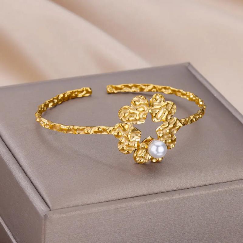 316L SS Heart Stone Bangles Bohemian Bracelets Christmas Gift