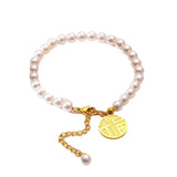 Stainless Steel pearl blessing Bracelet for Women Wedding Christmas Gift