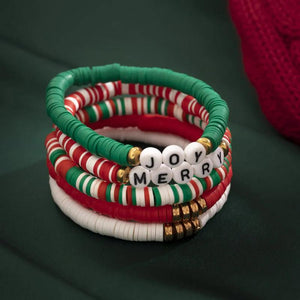 Colorful Polymer Clay Charm Bracelets Set for Women