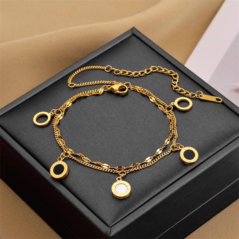 316L Stainless Steel Star Bracelet for Women Christmas Jewelry Gift