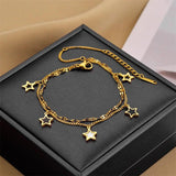 316L Stainless Steel Star Bracelet for Women Christmas Jewelry Gift