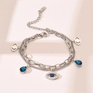 Multilayer Stainless Steel Eye Bracelet for Women
